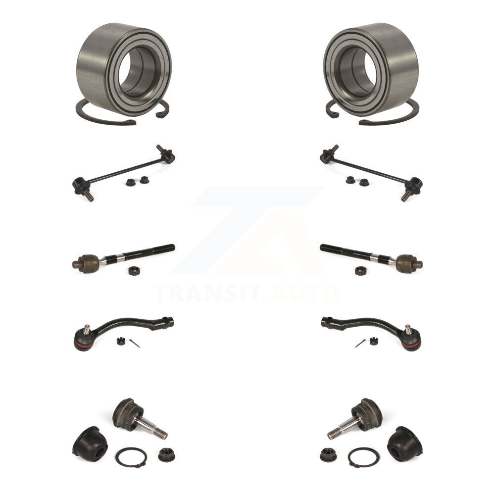 Bearing Lower Ball Joint Outer Inner Tie Rod & Link Front Kit For Hyundai Accent