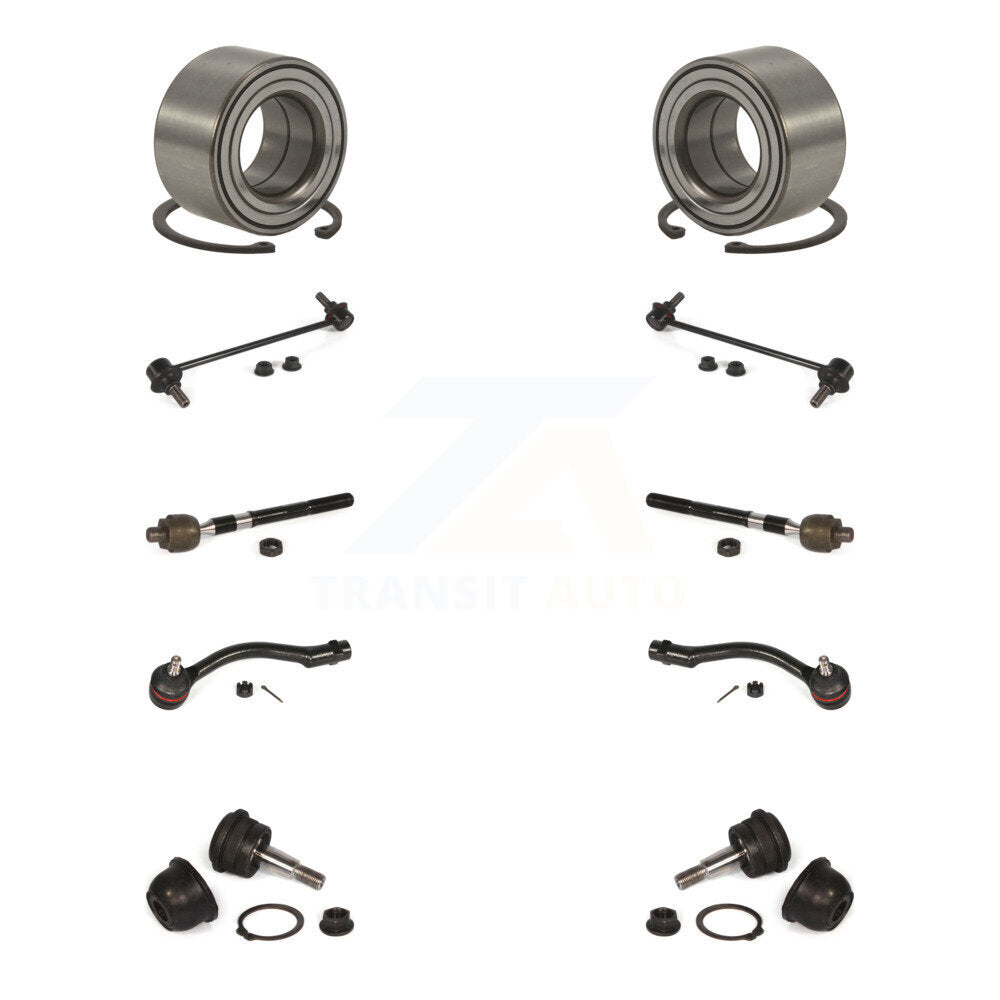 Bearing Lower Ball Joint Outer Inner Tie Rod & Link Front Kit For Hyundai Accent