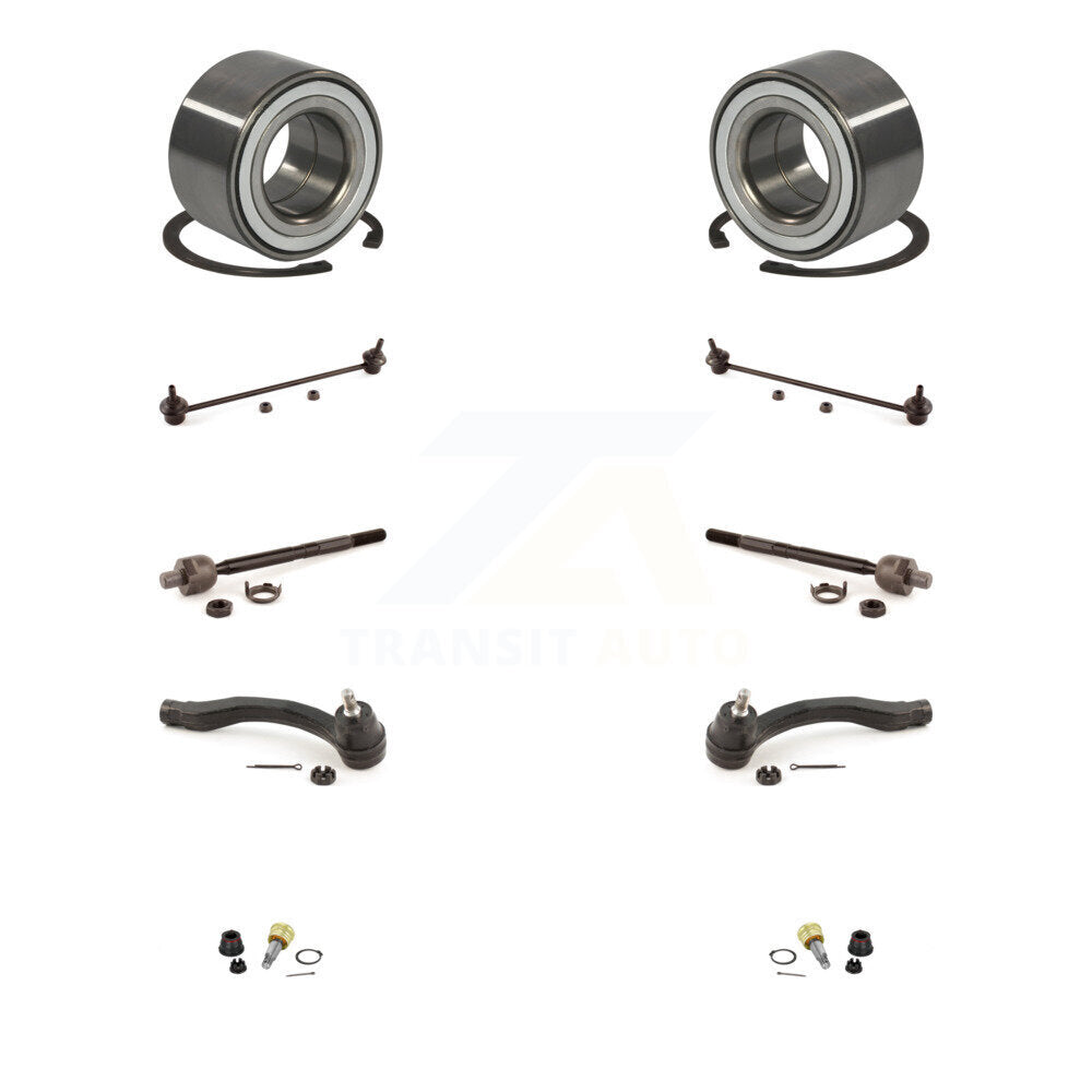 Bearing Lower Ball Joint Outer Inner Tie Rod Link Front Kit (10Pc) For Honda Fit