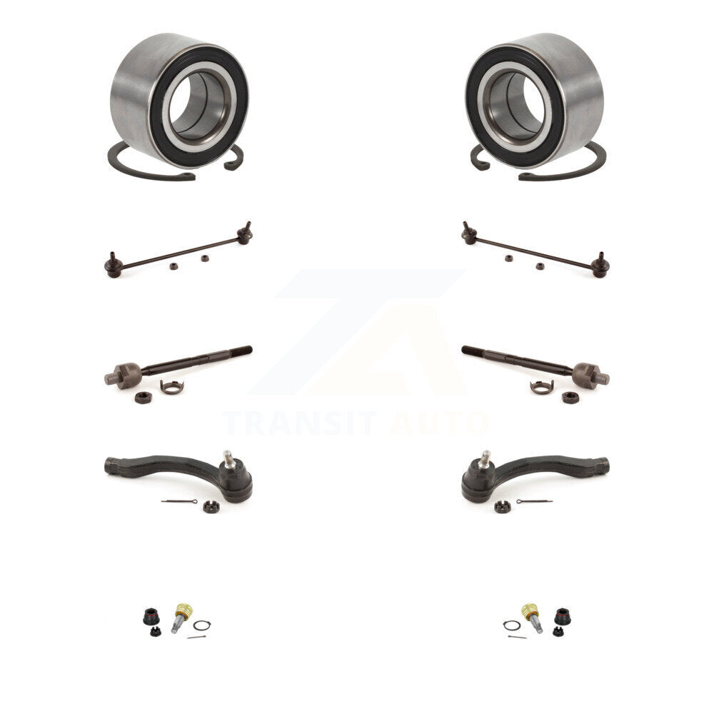 Bearing Lower Ball Joint Outer Inner Tie Rod Link Front Kit (10Pc) For Honda Fit