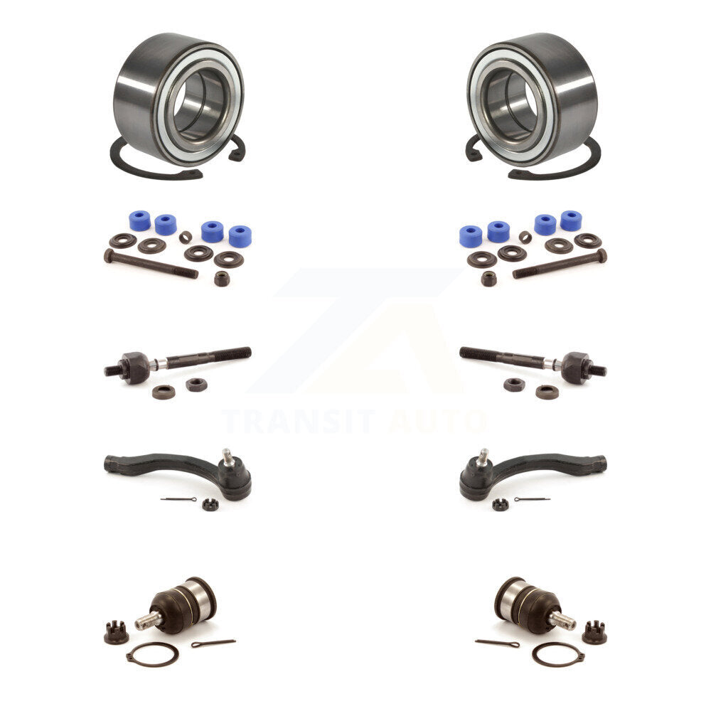 Bearing Lower Ball Joint Outer Inner Tie Rod End Link Front Kit (10Pc) For Honda
