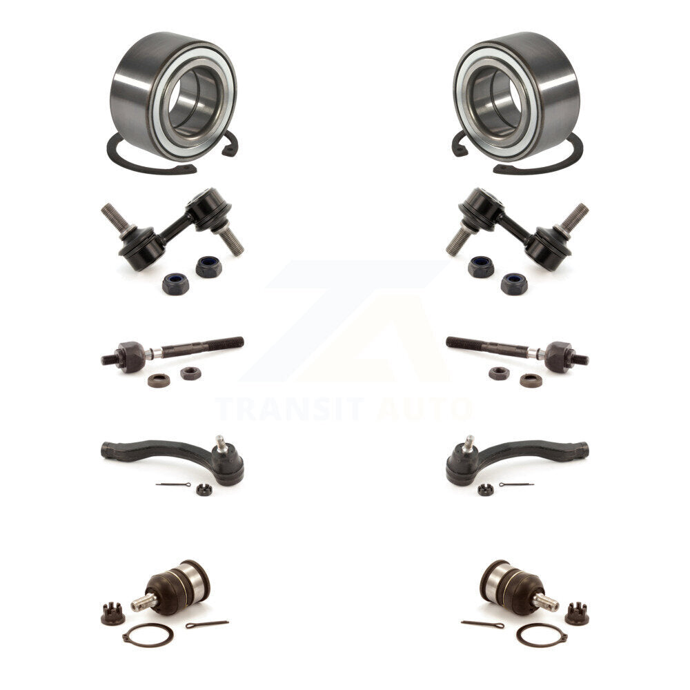 Bearing Lower Ball Joint Outer Inner Tie Rod & Link Front Kit For Honda Civic Si