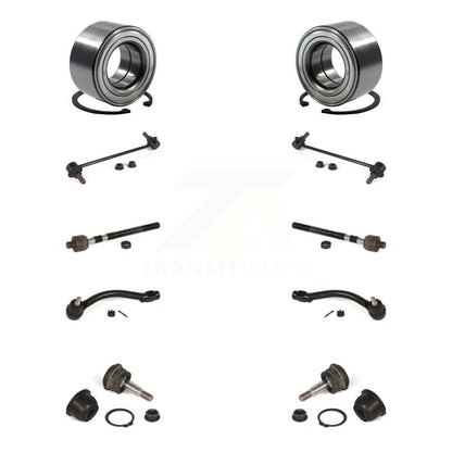 Bearing Lower Ball Joint Outer Inner Tie Rod & Link Front Kit (10Pc) For Hyundai