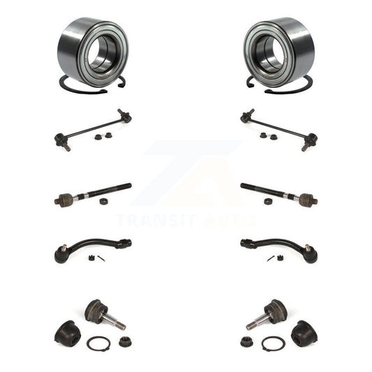 Bearing Lower Ball Joint Outer Inner Tie Rod & Link Front Kit (10Pc) For Hyundai