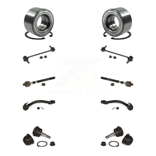 Bearing Lower Ball Joint Outer Inner Tie Rod & Link Front Kit (10Pc) For Hyundai