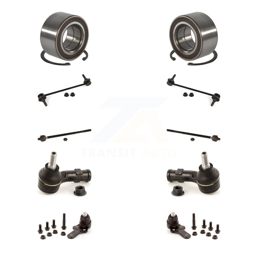 Wheel Bearing Lower Ball Joint Outer Inner Tie Rod Link Front Kit For Ford Focus