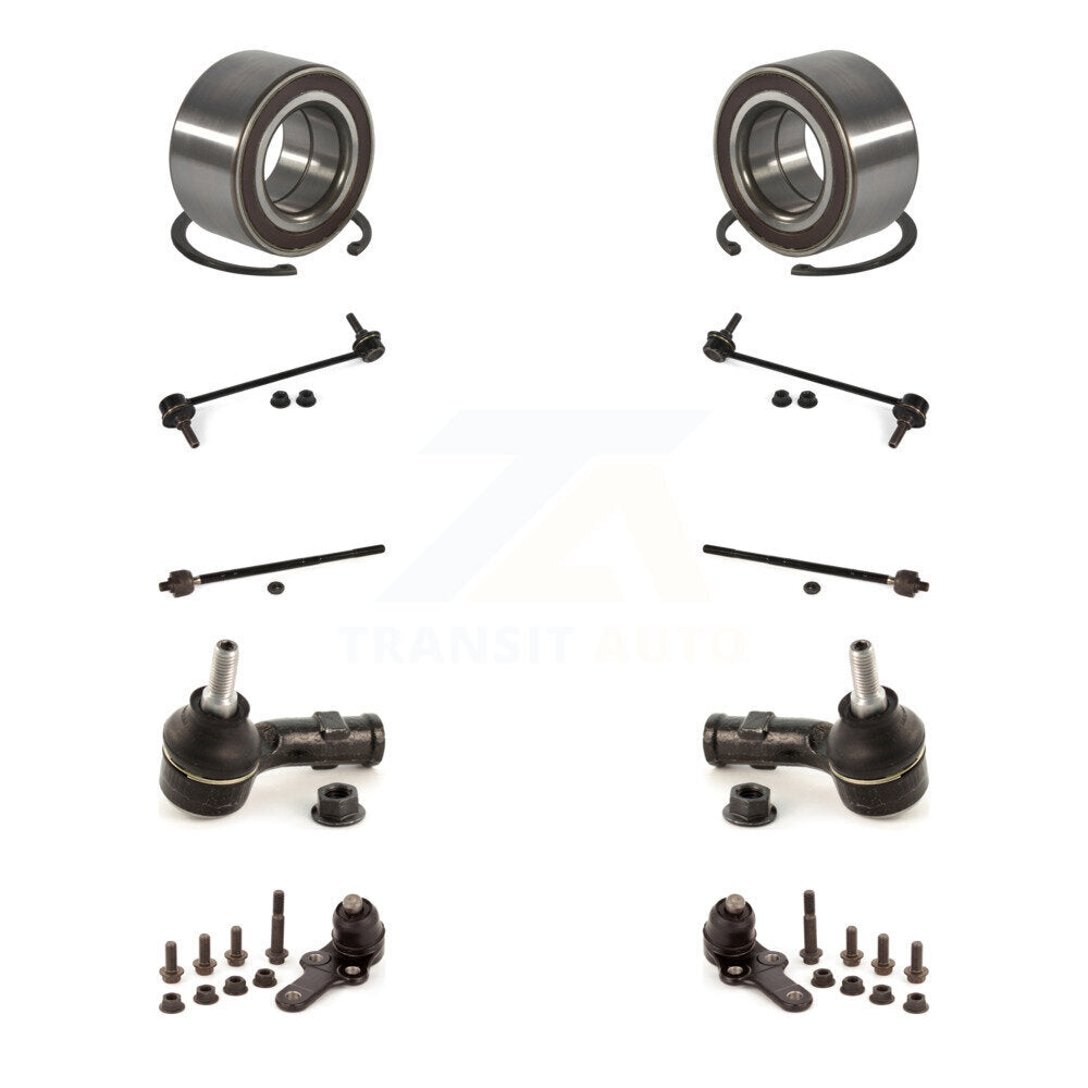 Wheel Bearing Lower Ball Joint Outer Inner Tie Rod Link Front Kit For Ford Focus