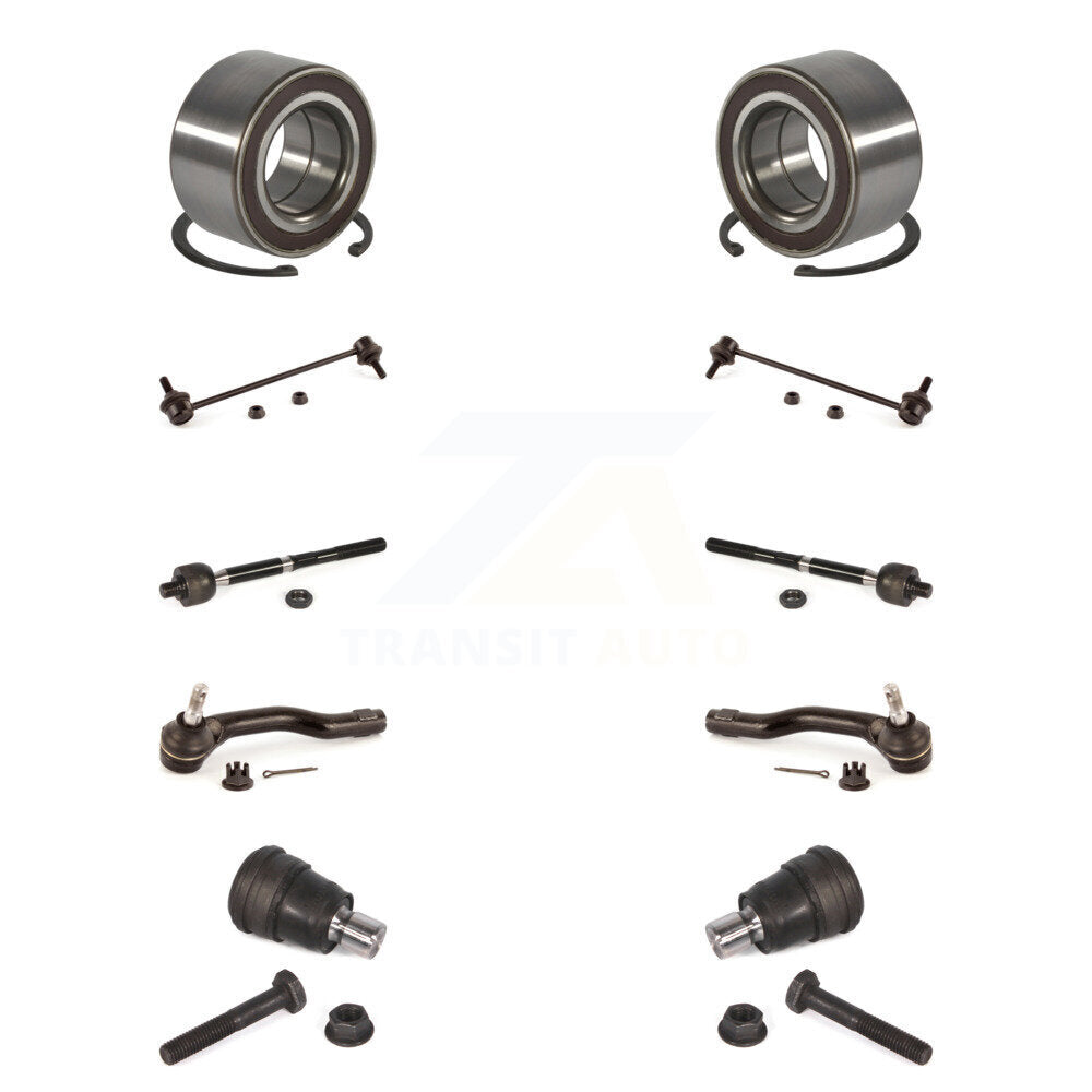 Bearing Lower Ball Joint Outer Inner Tie Rod & Link Front Kit (10Pc) For Mazda 2
