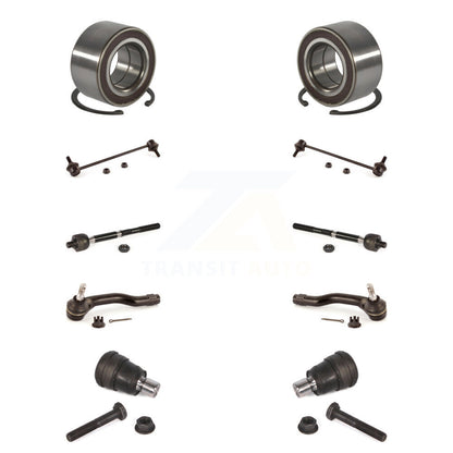 Bearing Lower Ball Joint Outer Inner Tie Rod & Link Front Kit (10Pc) For Mazda 2