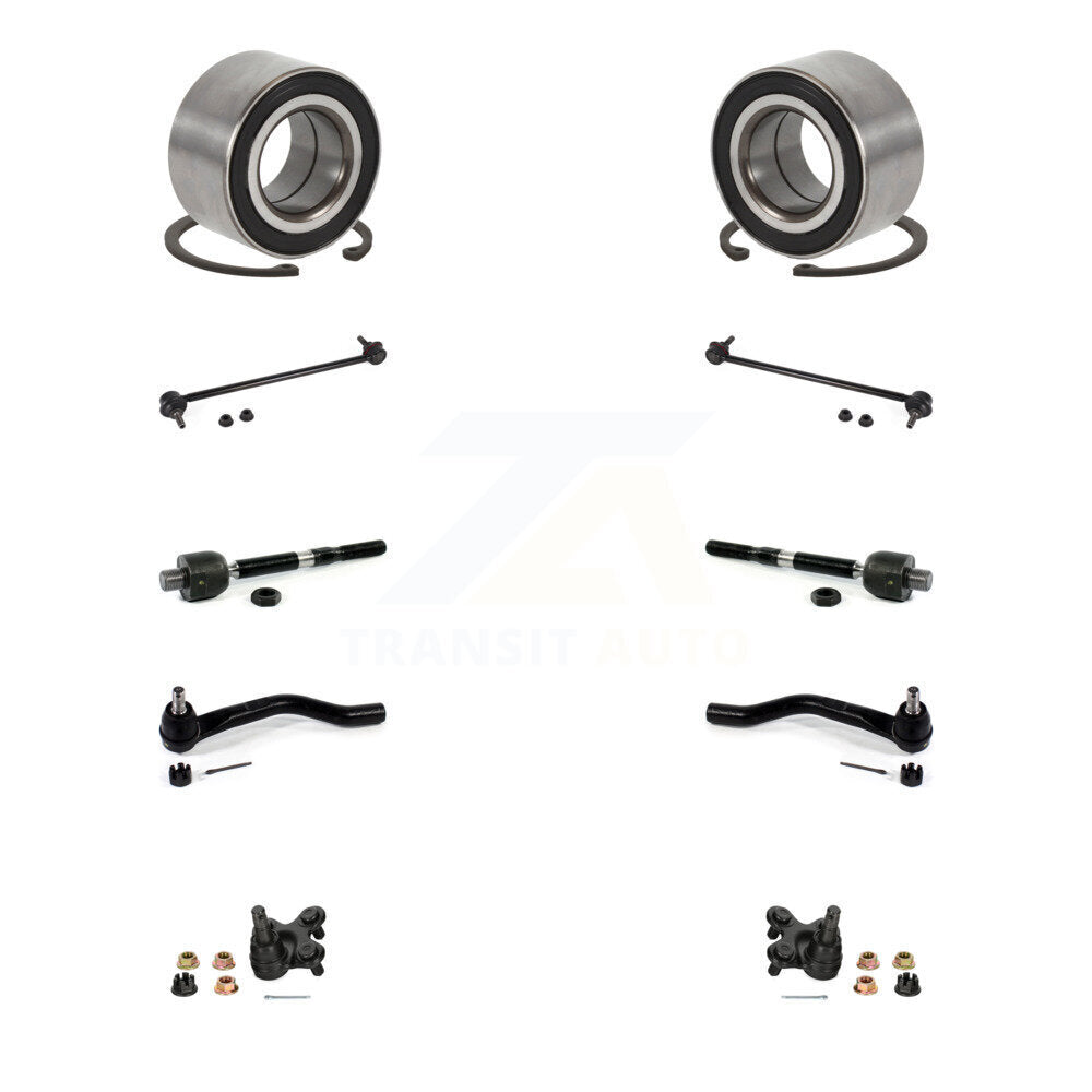 Bearing Lower Ball Joint Outer Inner Tie Rod End Link Front Kit (10Pc) For Honda