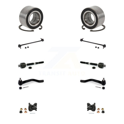 Bearing Lower Ball Joint Outer Inner Tie Rod End Link Front Kit (10Pc) For Honda