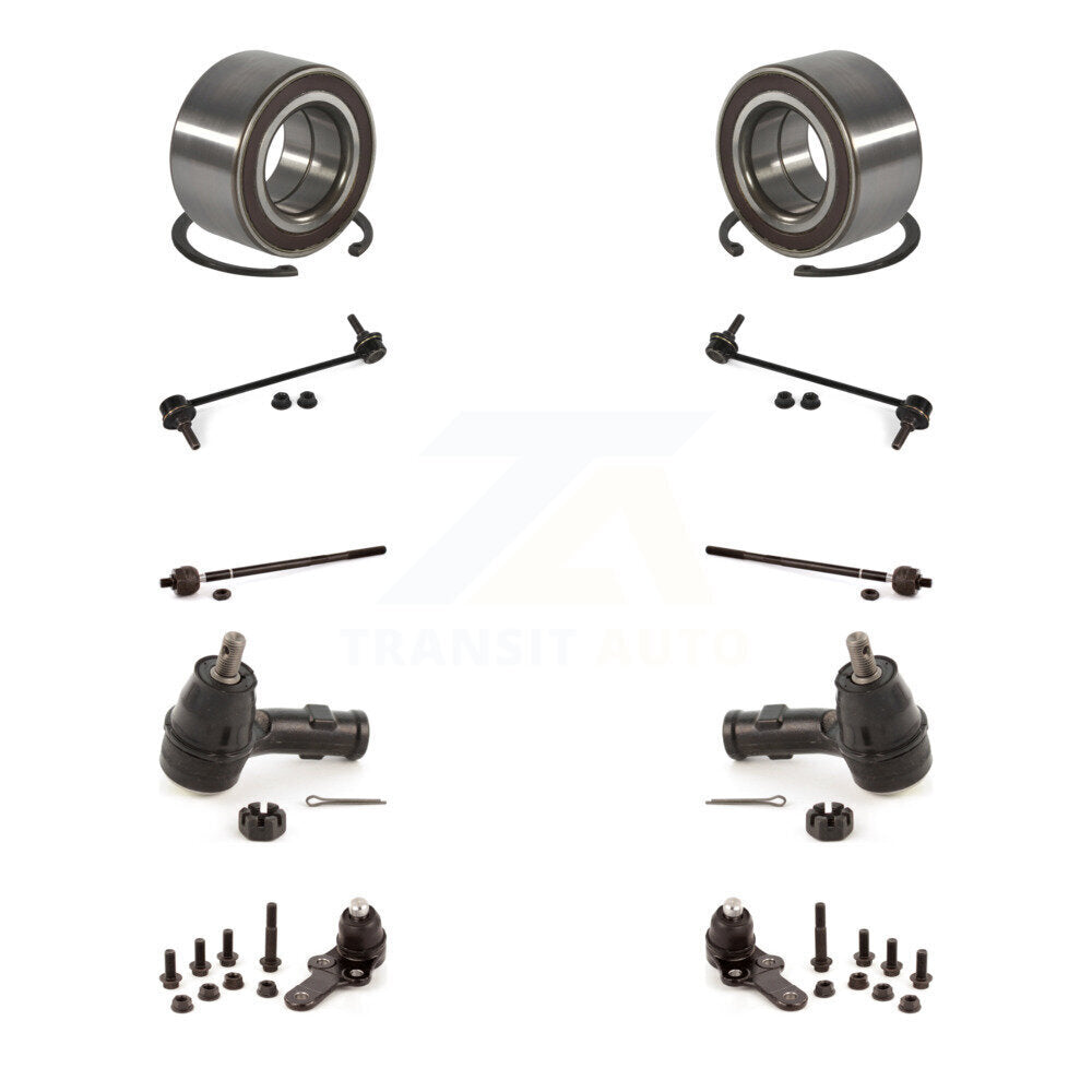 Wheel Bearing Lower Ball Joint Outer Inner Tie Rod Link Front Kit For Ford Focus