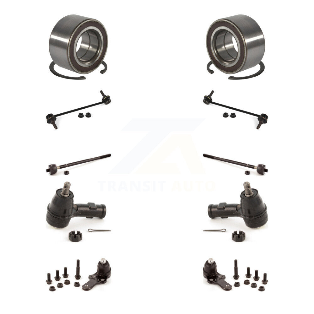 Wheel Bearing Lower Ball Joint Outer Inner Tie Rod Link Front Kit For Ford Focus