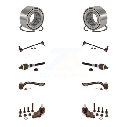 Bearing Lower Ball Joint Outer Inner Tie Rod & Link Front Kit (10Pc) For Hyundai