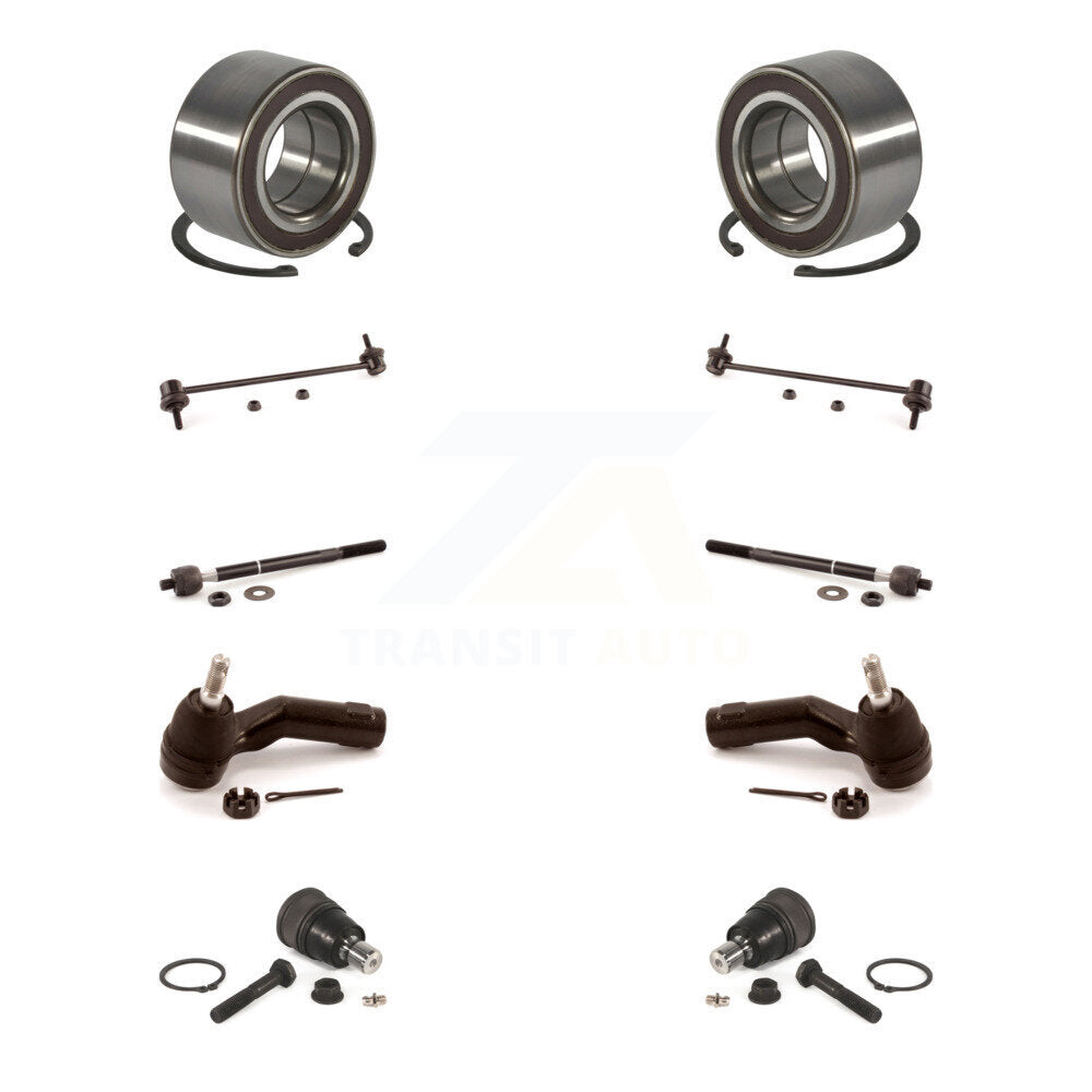 Bearing Lower Ball Joint Outer Inner Tie Rod & Link Front Kit (10Pc) For Mazda 3