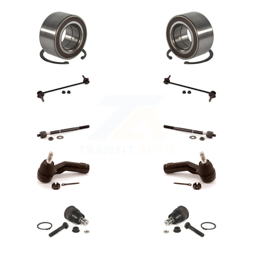 Bearing Lower Ball Joint Outer Inner Tie Rod & Link Front Kit (10Pc) For Mazda 3