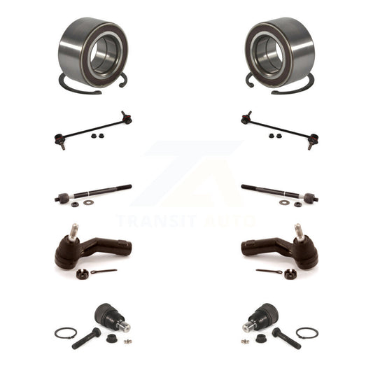 Bearing Lower Ball Joint Outer Inner Tie Rod & Link Front Kit (10Pc) For Mazda 3