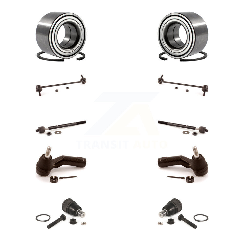 Bearing Lower Ball Joint Outer Inner Tie Rod & Link Front Kit (10Pc) For Mazda 3