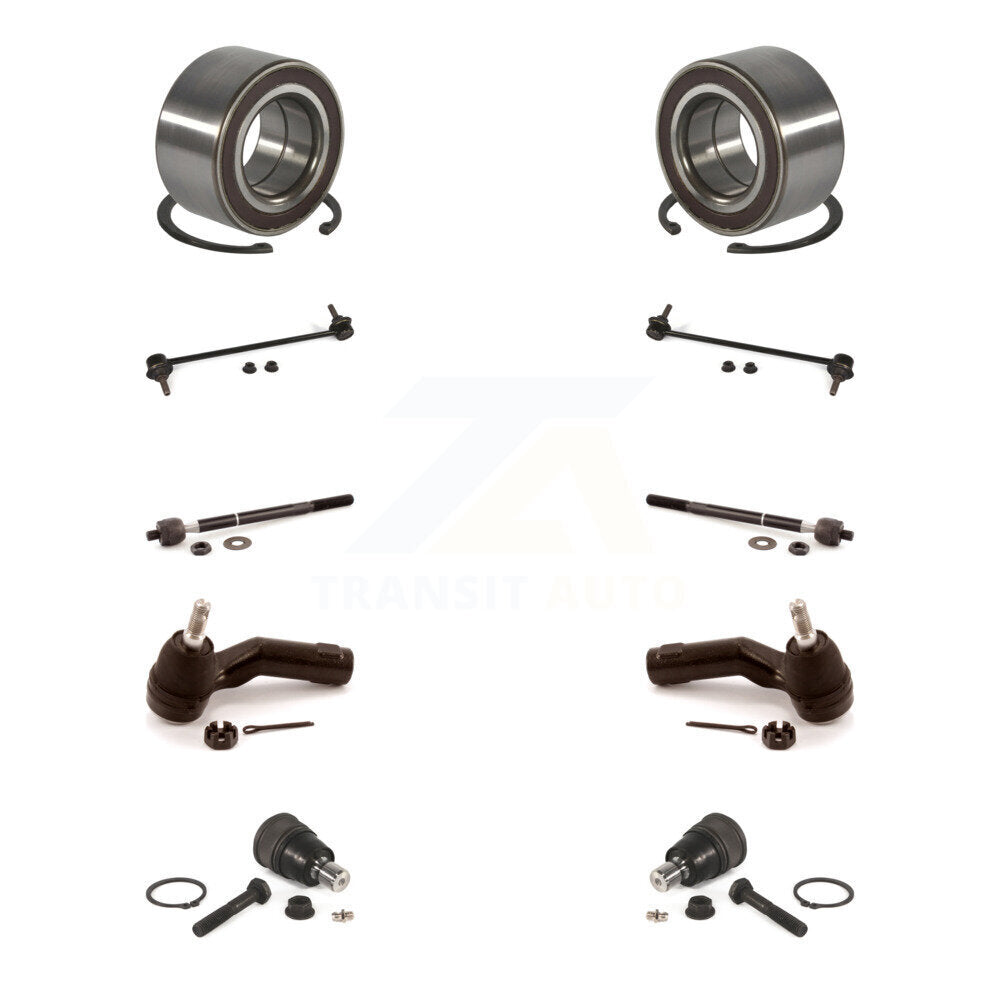 Bearing Lower Ball Joint Outer Inner Tie Rod & Link Front Kit (10Pc) For Mazda 3