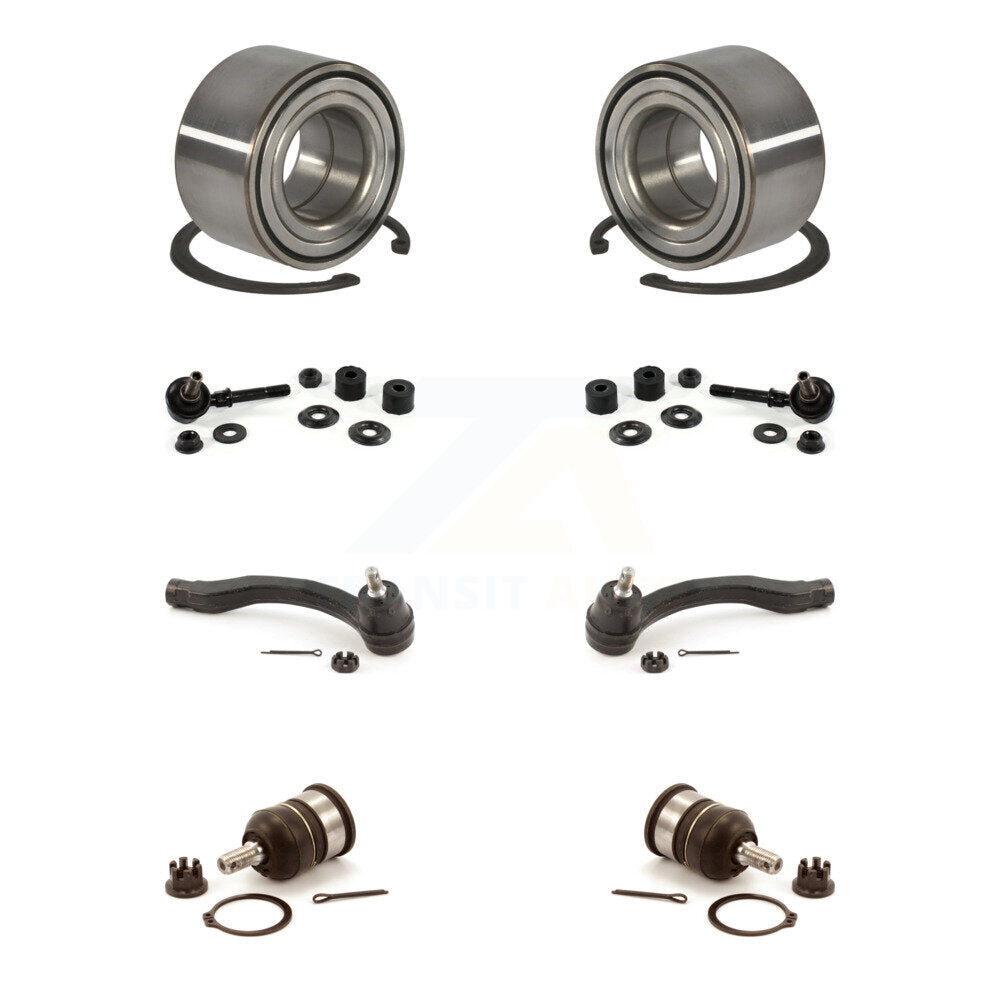 Wheel Bearing Lower Ball Joint Outer Tie Rod & Link Front Kit (8Pc) For Acura EL