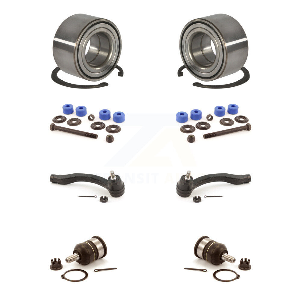 Bearing Lower Ball Joint Outer Tie Rod End Link Front Kit (8Pc) For Honda Civic