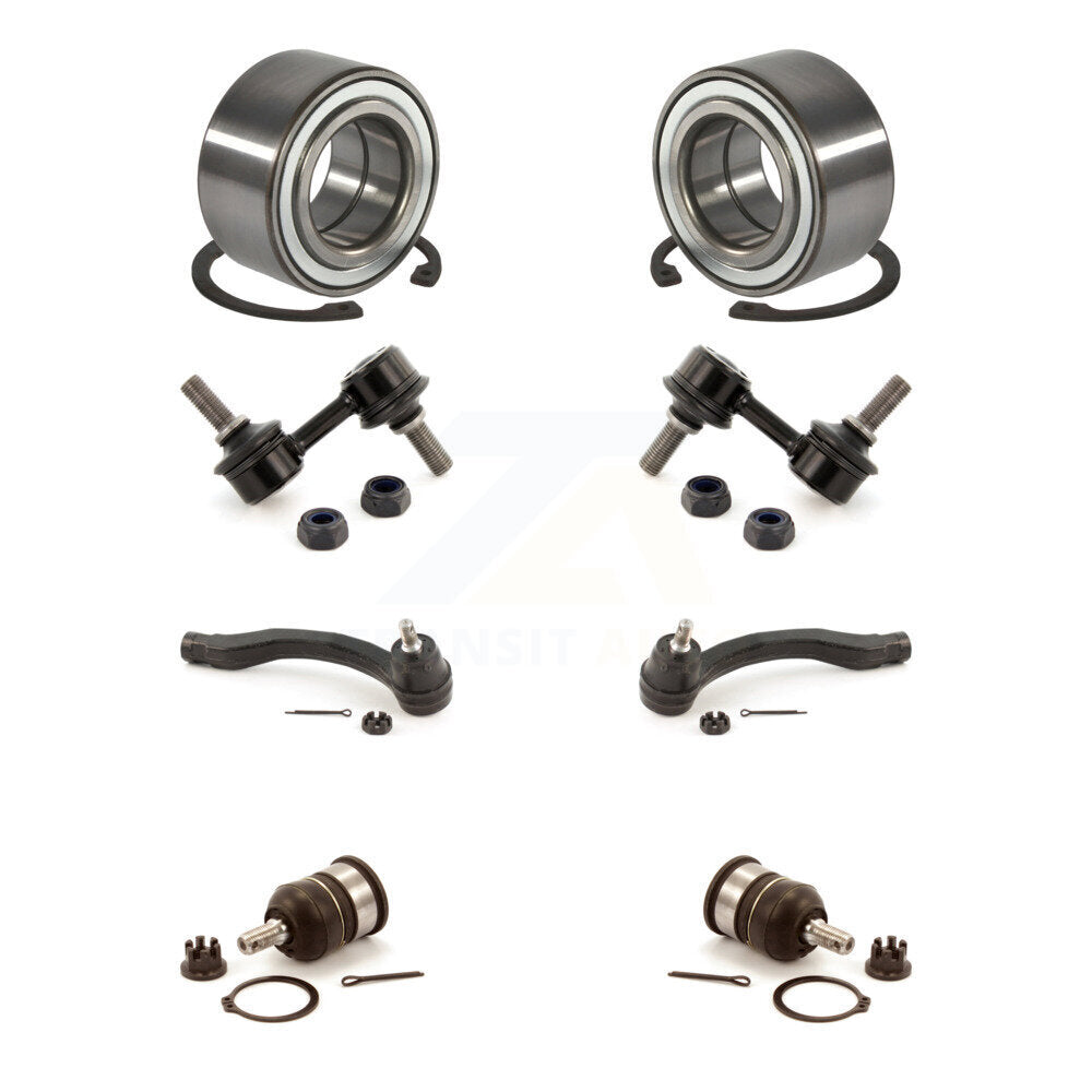 Bearing Lower Ball Joint Outer Tie Rod & Link Front Kit (8Pc) For Honda Civic Si