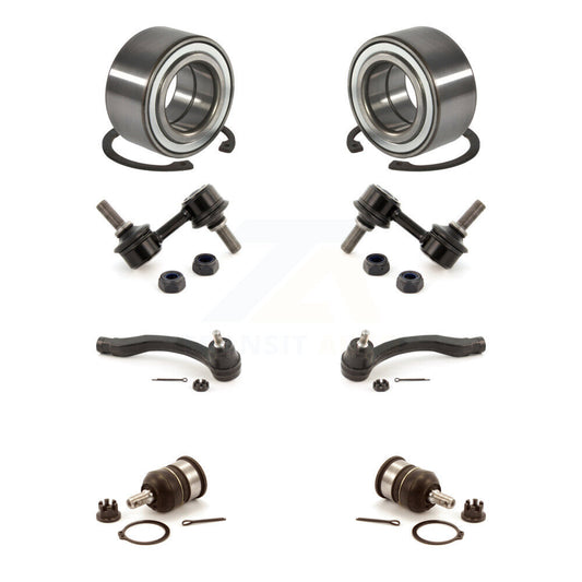 Bearing Lower Ball Joint Outer Tie Rod & Link Front Kit (8Pc) For Honda Civic Si