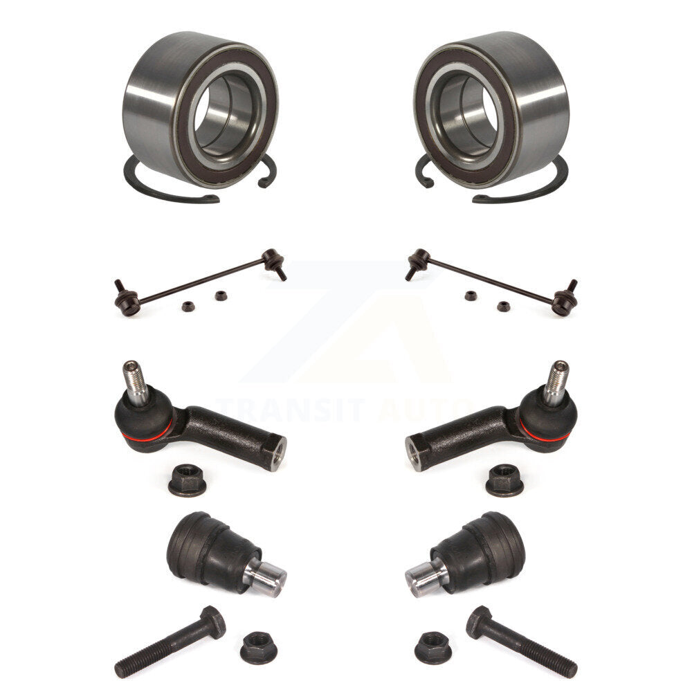 Bearing Lower Ball Joint Outer Tie Rod End Link Front Kit (8Pc) For Ford Fiesta