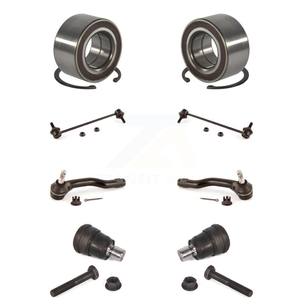 Bearing Lower Ball Joint Outer Tie Rod & Link Front Kit (8Pc) For 11-14 Mazda 2