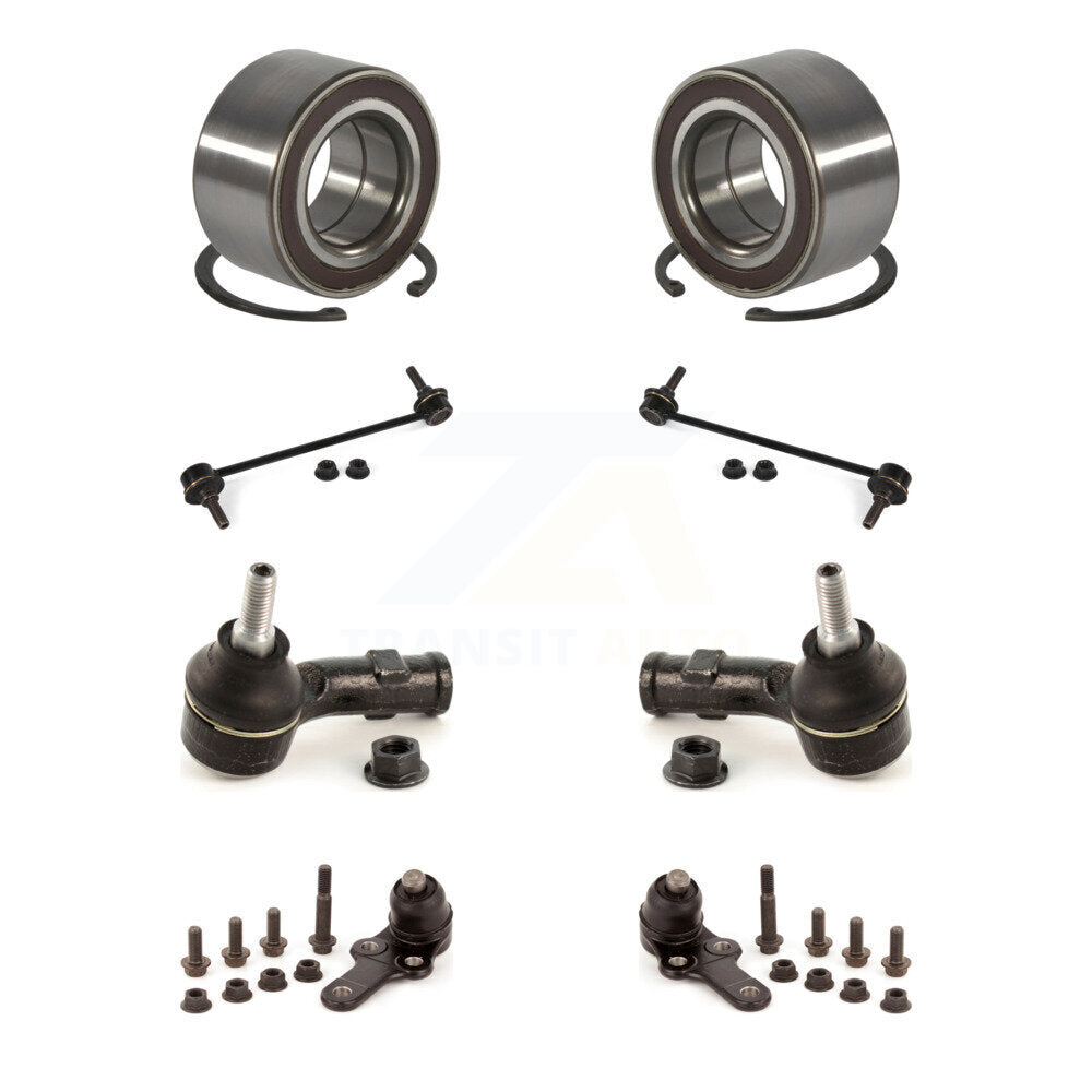 Wheel Bearing Lower Ball Joint Outer Tie Rod Link Front Kit (8Pc) For Ford Focus