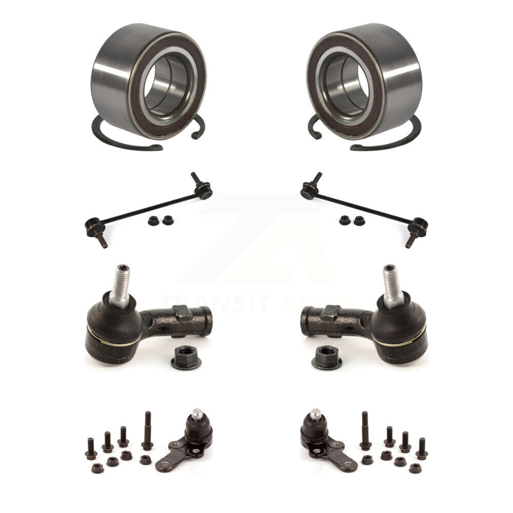 Wheel Bearing Lower Ball Joint Outer Tie Rod Link Front Kit (8Pc) For Ford Focus