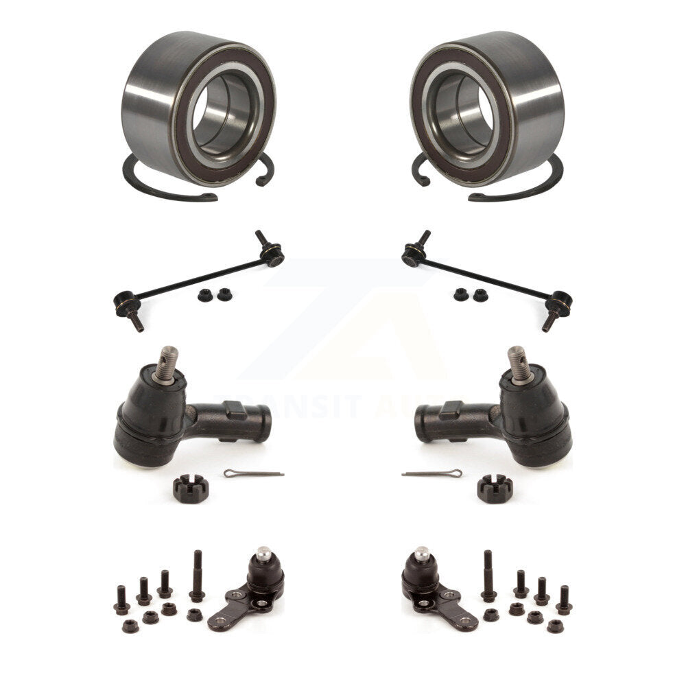 Wheel Bearing Lower Ball Joint Outer Tie Rod Link Front Kit (8Pc) For Ford Focus