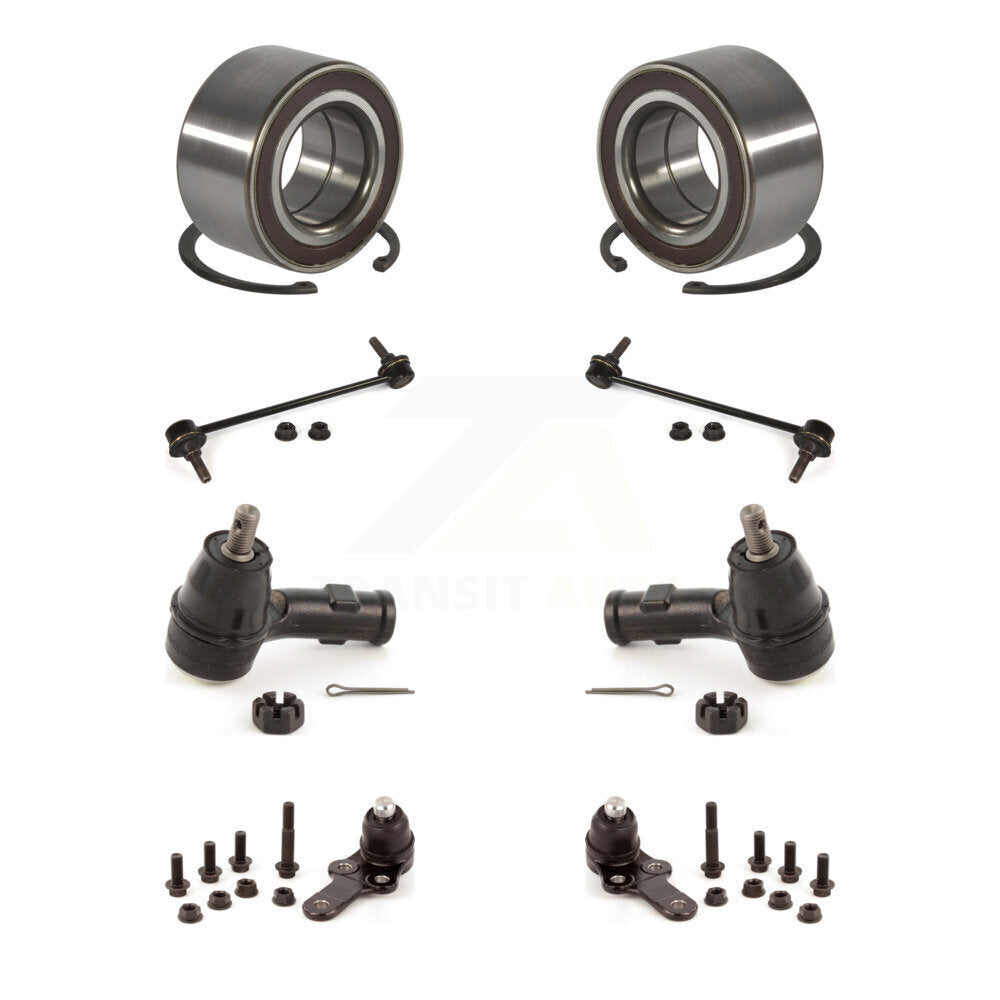 Wheel Bearing Lower Ball Joint Outer Tie Rod Link Front Kit (8Pc) For Ford Focus