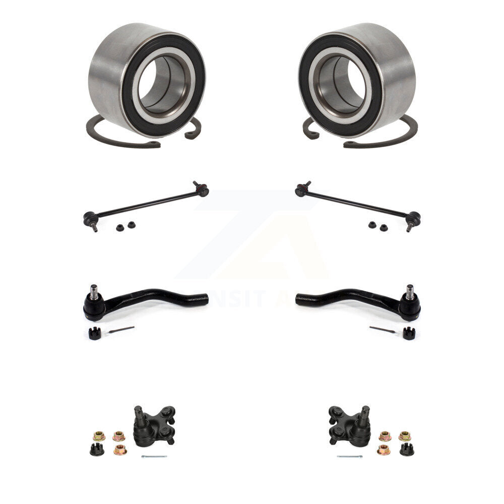 Bearing Lower Ball Joint Outer Tie Rod End Link Front Kit (8Pc) For Honda Civic