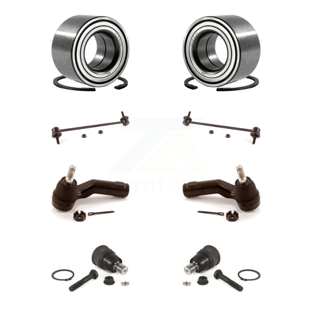 Bearing Lower Ball Joint Outer Tie Rod Sway Bar Link Front Kit (8Pc) For Mazda 3