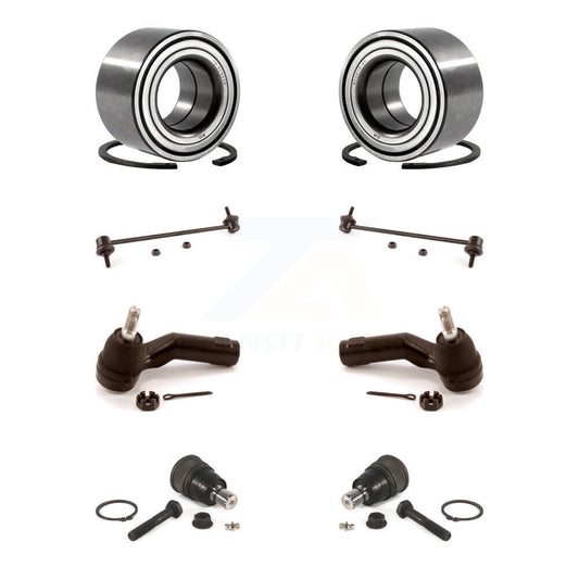 Bearing Lower Ball Joint Outer Tie Rod Sway Bar Link Front Kit (8Pc) For Mazda 3