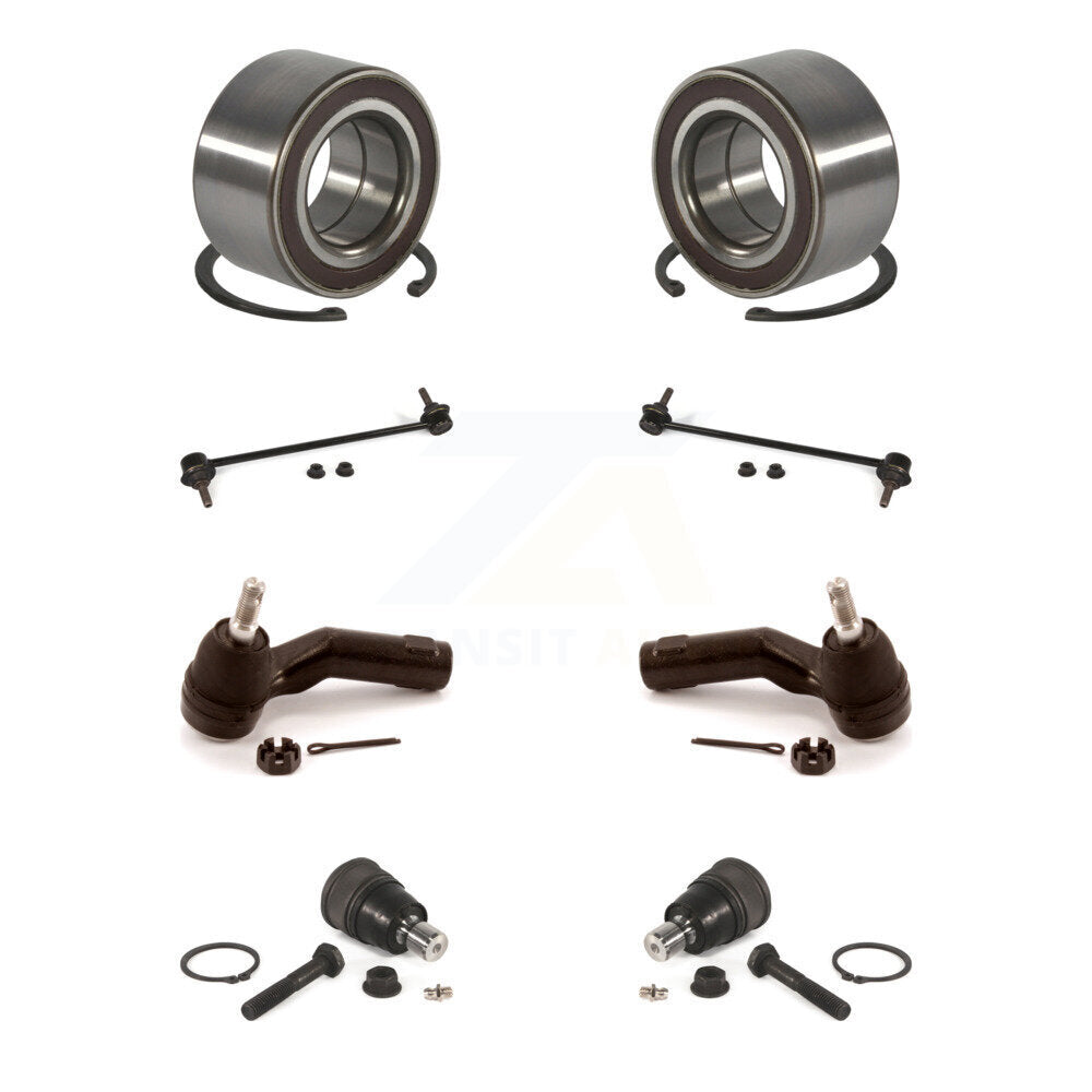 Bearing Lower Ball Joint Outer Tie Rod Sway Bar Link Front Kit (8Pc) For Mazda 3