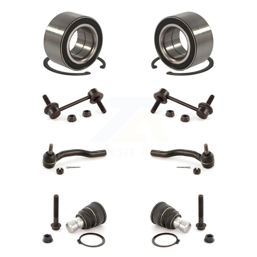 Bearing Lower Ball Joint Outer Tie Rod & Link Front Kit (8Pc) For Ford Edge MKX