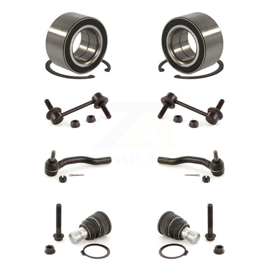 Bearing Lower Ball Joint Outer Tie Rod & Link Front Kit (8Pc) For Ford Edge MKX
