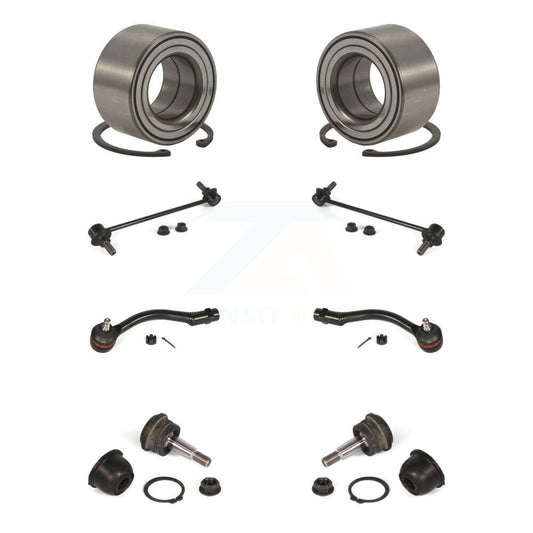 Bearing Lower Ball Joint Outer Tie Rod & Link Front Kit (8Pc) For Hyundai Accent