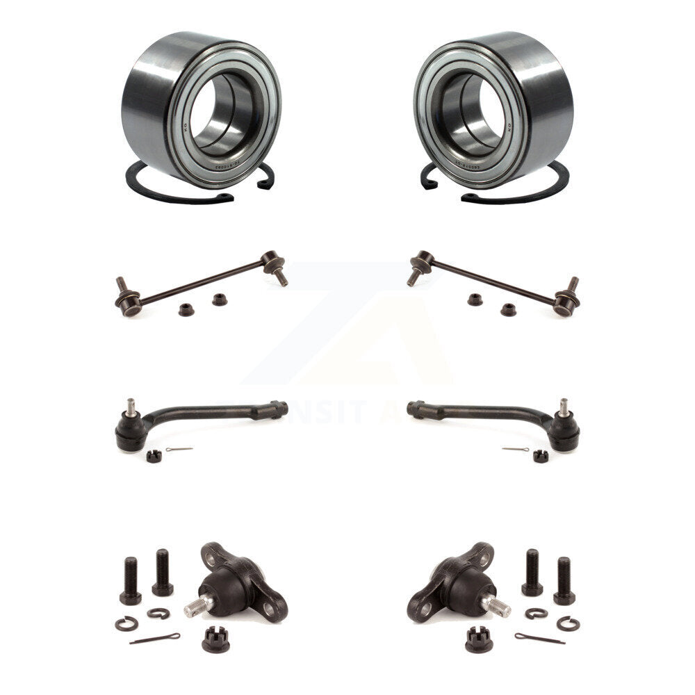 Bearing Lower Ball Joint Outer Tie Rod Link Front Kit (8Pc) For Hyundai Elantra