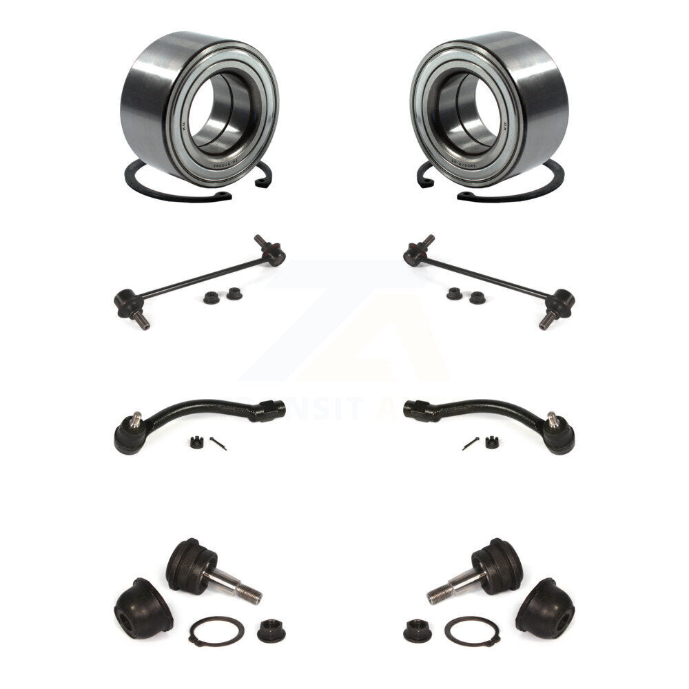 Bearing Lower Ball Joint Outer Tie Rod Link Front Kit (8Pc) For Hyundai Elantra