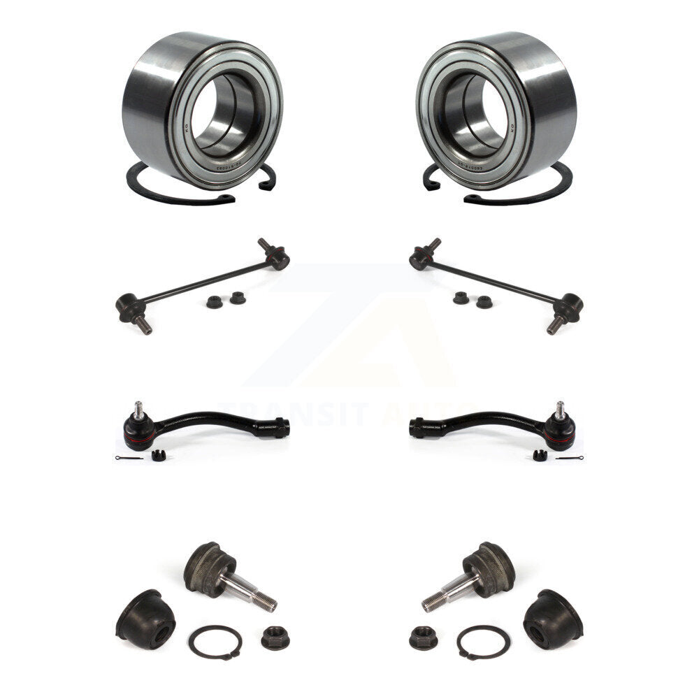 Bearing Lower Ball Joint Outer Tie Rod Link Front Kit (8Pc) For Kia Forte Forte5