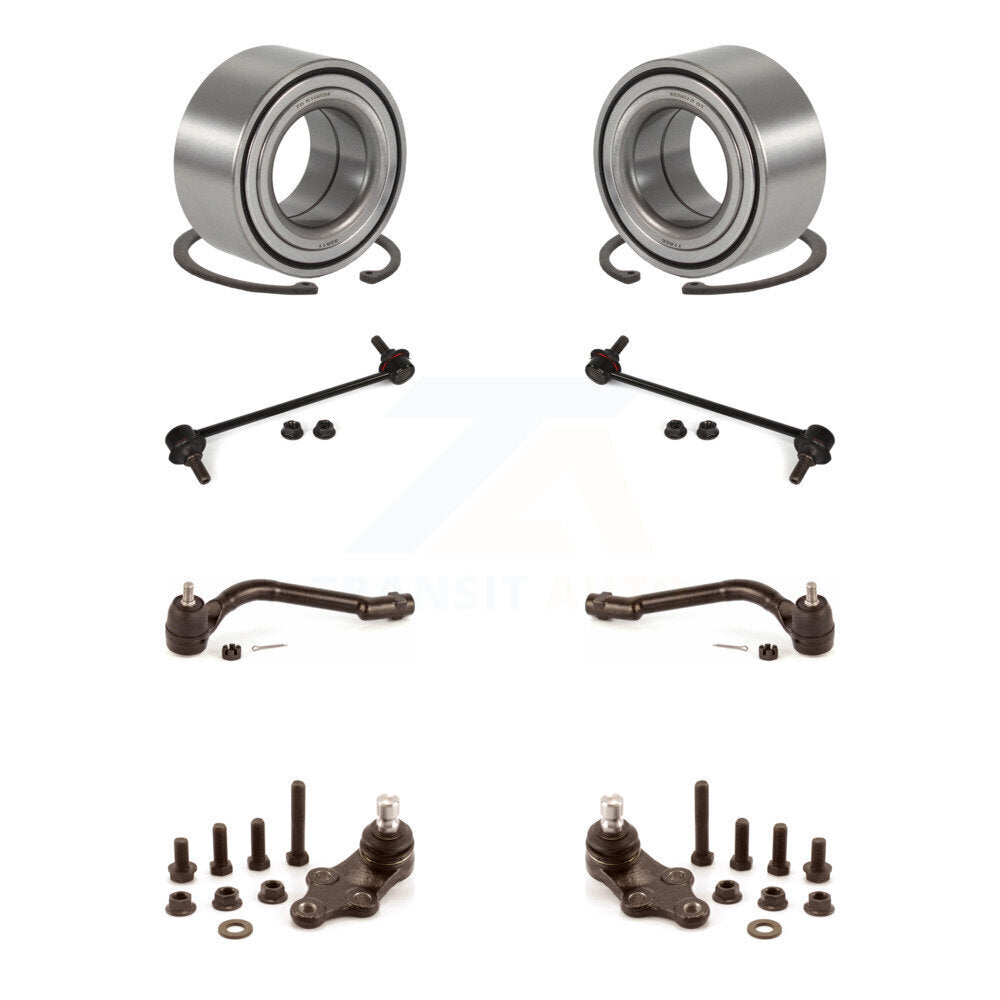 Bearing Lower Ball Joint Outer Tie Rod & Link Front Kit (8Pc) For Hyundai Sonata