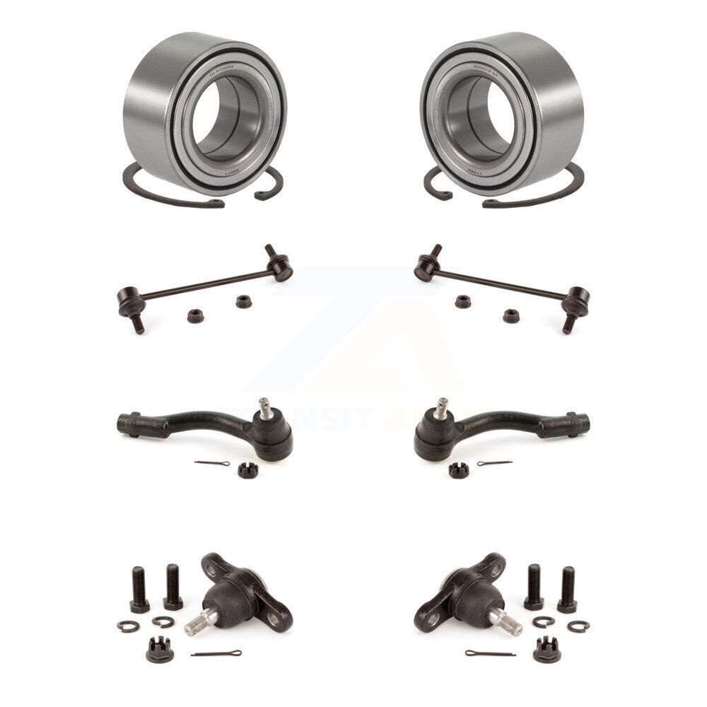 Bearing Lower Ball Joint Outer Tie Rod & Link Front Kit (8Pc) For Hyundai Tucson