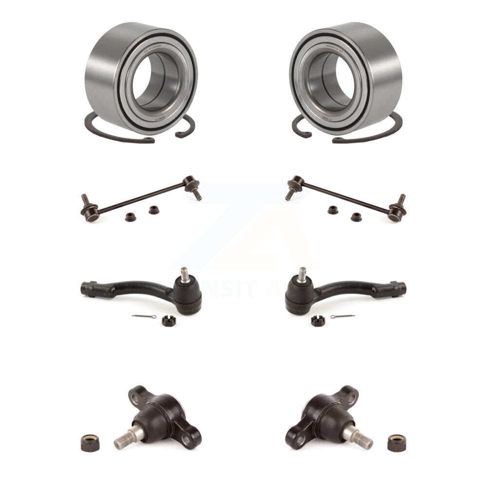 Wheel Bearing Lower Ball Joint Outer Tie Rod Link Front Kit (8Pc) For Kia Optima