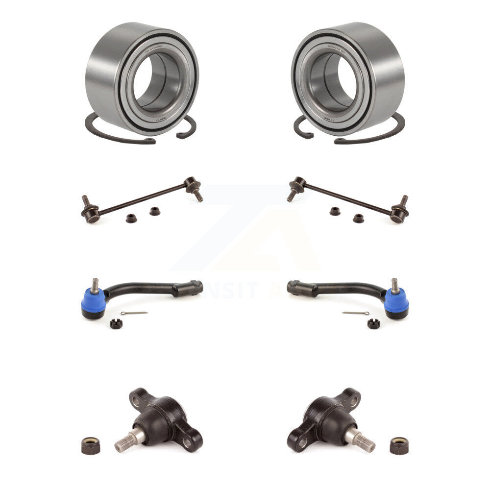 Wheel Bearing Lower Ball Joint Outer Tie Rod Link Front Kit (8Pc) For Kia Optima