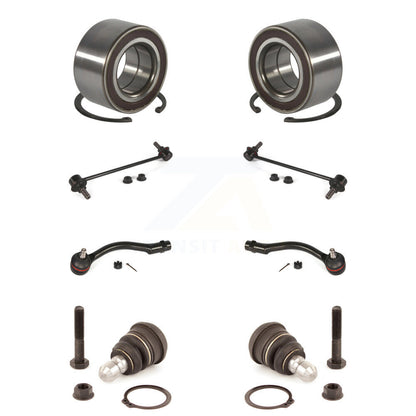 Bearing Lower Ball Joint Outer Tie Rod Sway Bar Link Front Kit (8Pc) For Kia Rio
