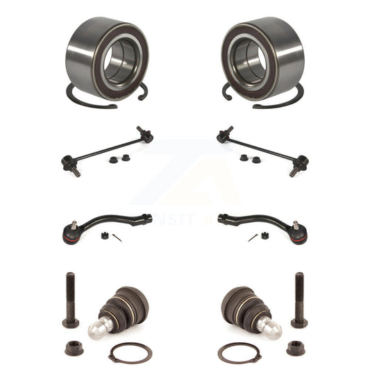 Bearing Lower Ball Joint Outer Tie Rod Sway Bar Link Front Kit (8Pc) For Kia Rio