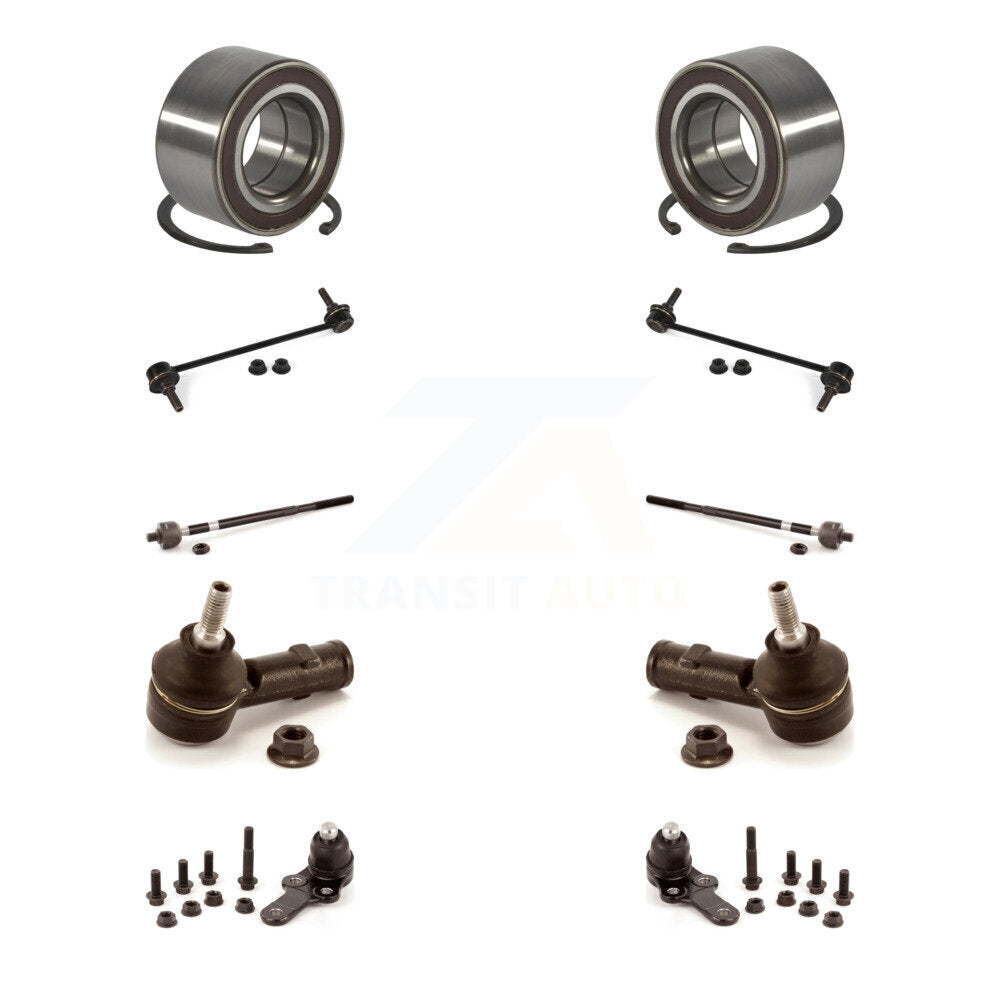 Wheel Bearing Lower Ball Joint Outer Inner Tie Rod Link Front Kit For Ford Focus